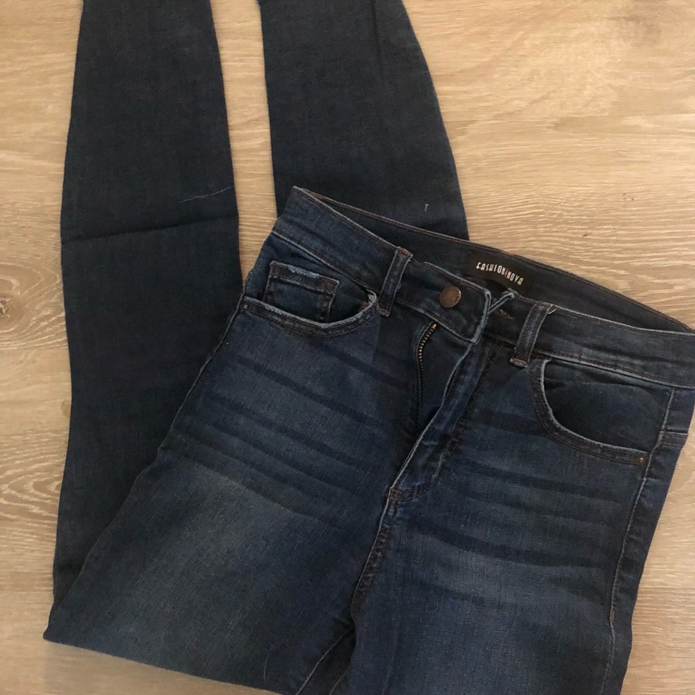 Fashion Nova High Waisted Distressed Skinny Jeans